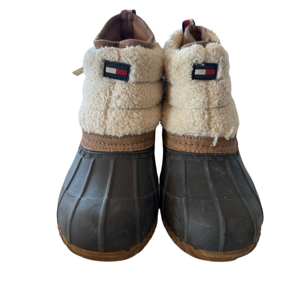 Tommy Hilfiger Womens Sz 7M Duck Boots Sheepskin Comfort Ankle